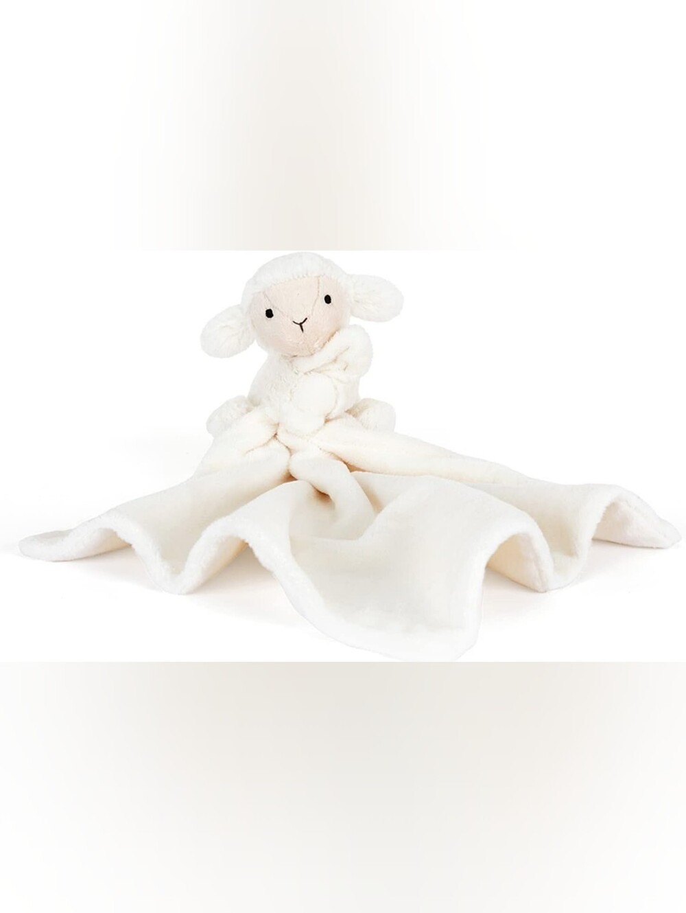 Jellycat Bashful Lamb Soother, 13.5 inches - Security Blanket & Lovey for Babies